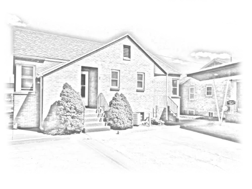 Sketch of the Sidney Motor Lodge